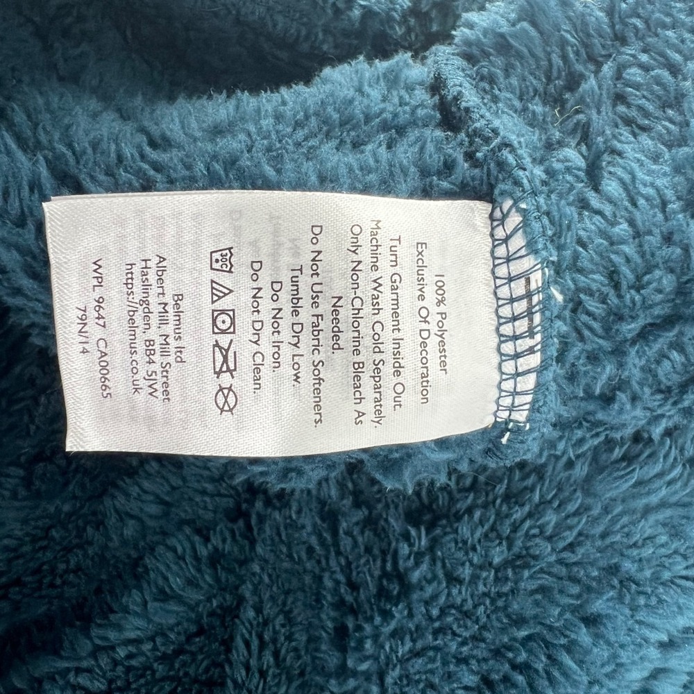 Eddie Bauer Quest Plush Textured Fleece Mock Neck Pullover Women XL Teal NWT - Picture 10 of 10